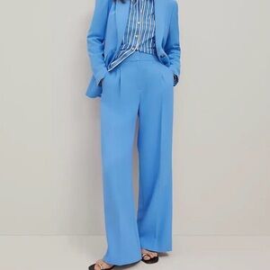 Ann Taylor Maritime Blue Wide Leg Pant